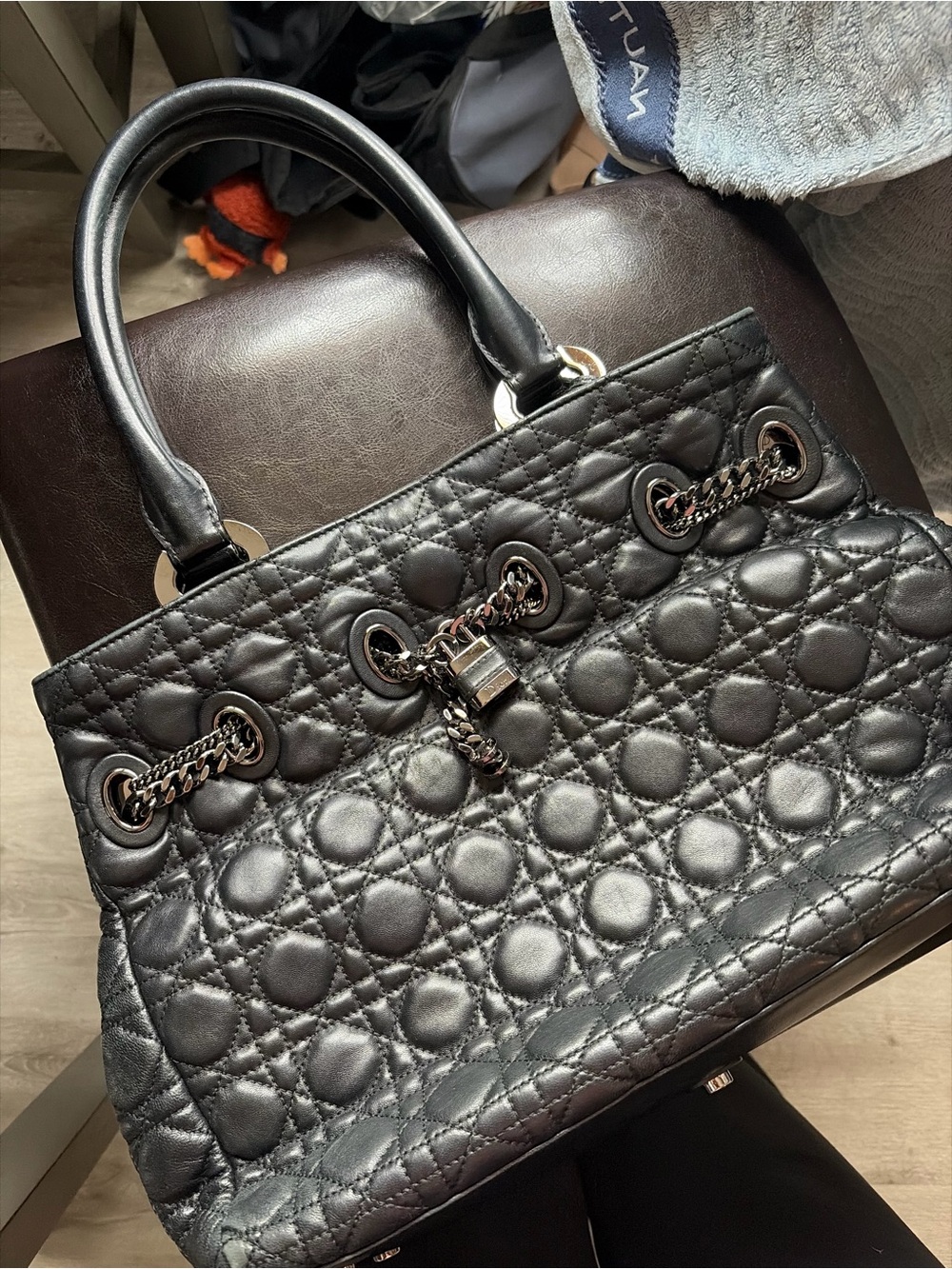 Christian Dior Chre Chre 2010 Quilted Leather Top-Handle Bag